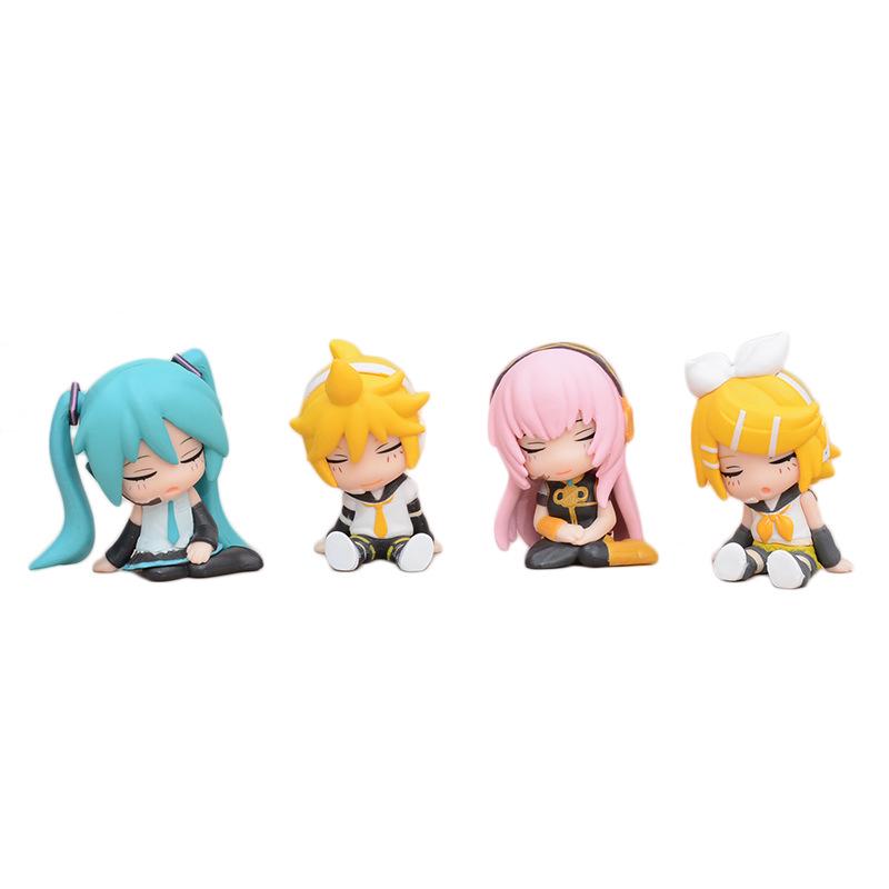 Miku & Friends Set: 4 Gashapon Figures of Miku, Luka & Kagamine Twins by TOMY