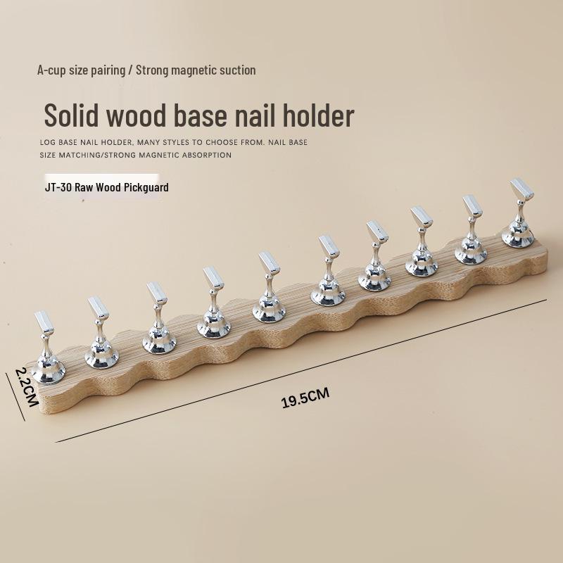 

Подставка для демонстрации лаков из массива дерева и магнитный держатель для нейл-арта