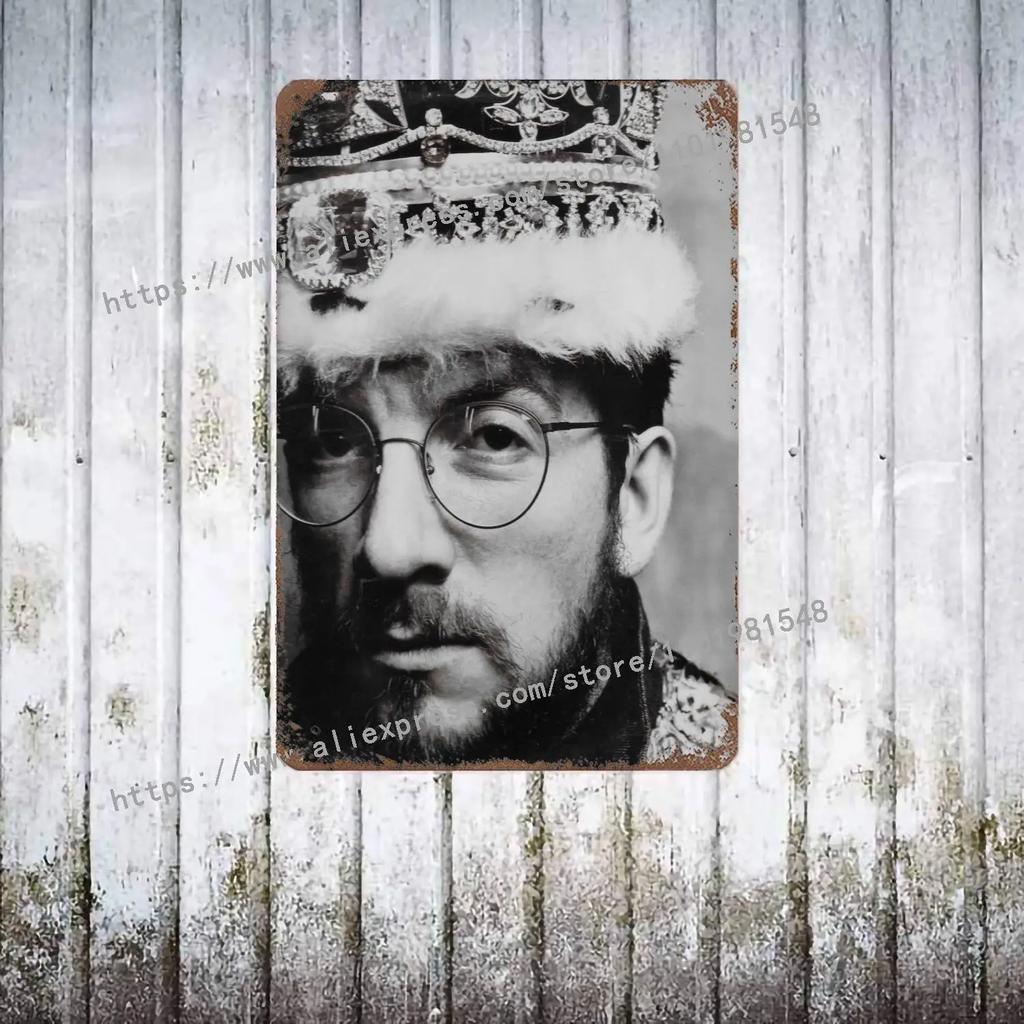 Elvis Costello & The Attractions Band Decor Poster Vintage Tin Sign Metal Sign Decorative Plaque for Pub Bar Man Cave Club Wall