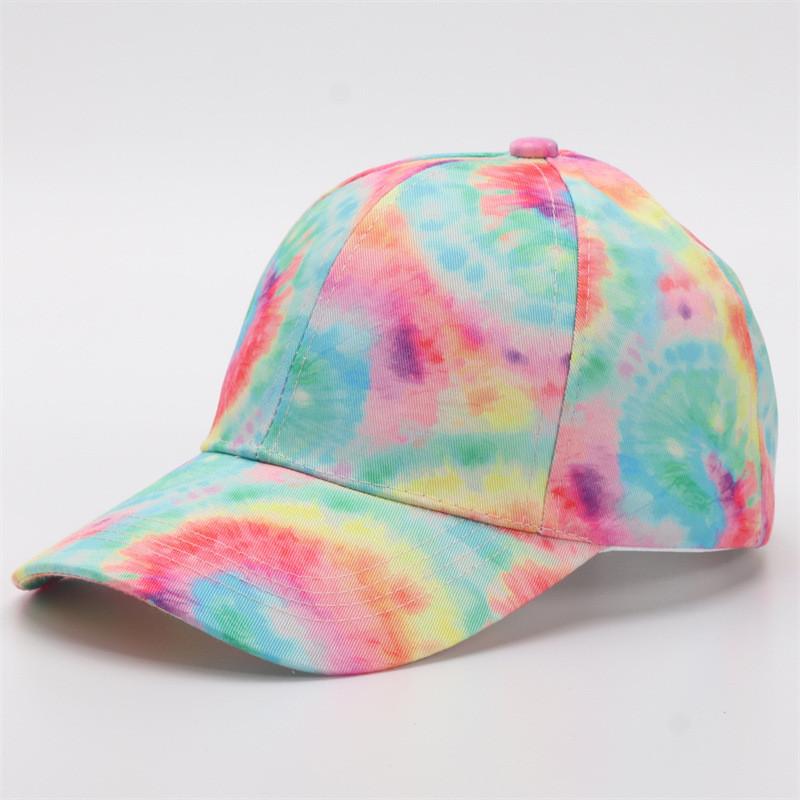 Digital Print Gradient Baseball Cap With Sun Protection For Casual Outdoor Wear