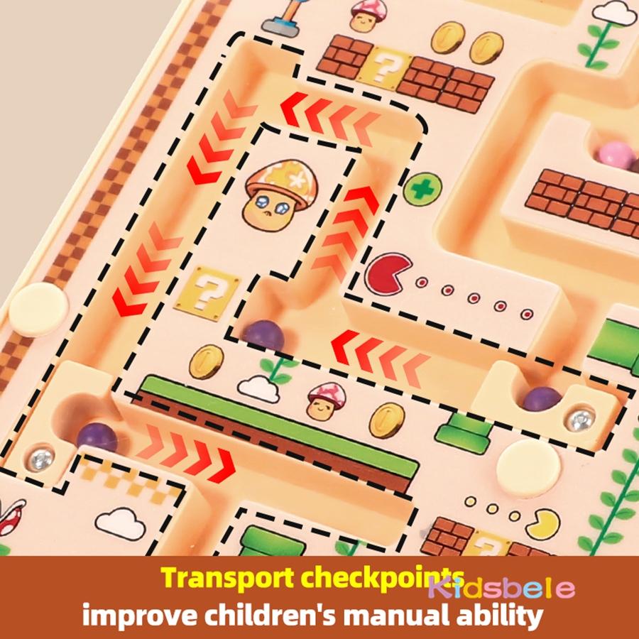 Kids Montessori Color Number Maze Toy Classification Counting Board Walking Bead Puzzle Gift Chrismas Gift Sensory Training Toy