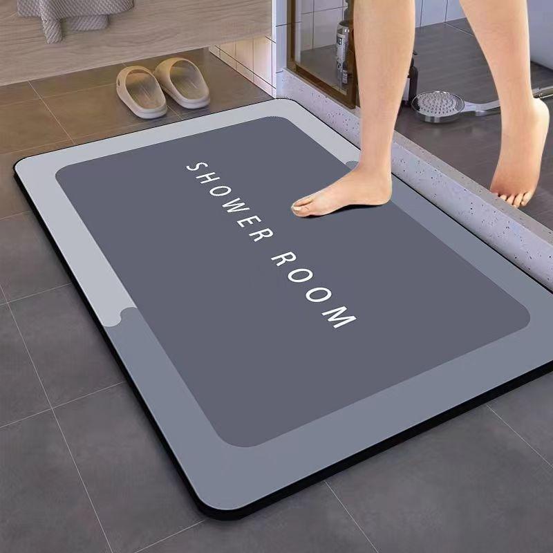 Diatomite Earth Bath Mat Anti Slip Absorbent Floor Mat Quick Dry Foot Carpet Shower Laundry Toilet Bedroom Kitchen Doormat 1PC