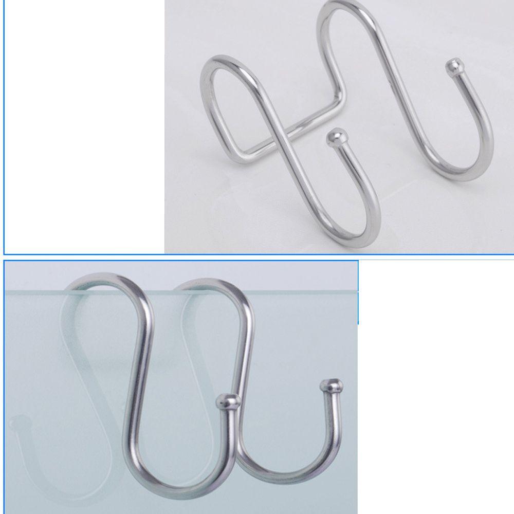 Bathroom Organizer Holder Hanger Storage Rack Double S Shaped Hook Clasps Hooks