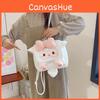 Little Lamb Penguin Bowknot Cartoon Pattern Plush Backpack Girls Crossbody Bag