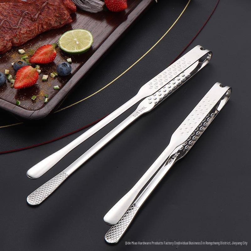 316L Stainless Steel Tongs for Food, BBQ, Steak, and Buffet