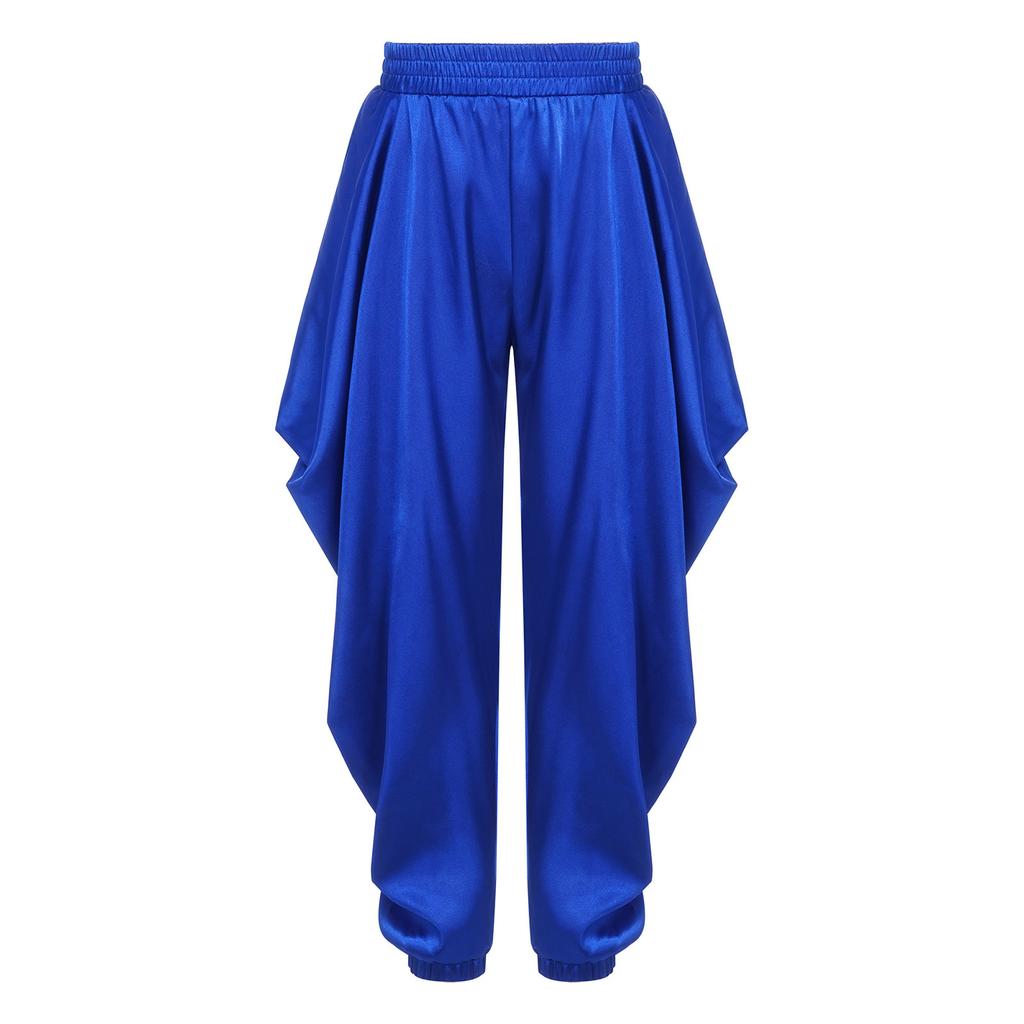 Chlapecké saténové kostýmy na halloweenskou cosplay tématickou párty Dhoti kalhoty Elastický pas Volné pytlovité kalhoty