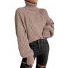 Women's Simple Fashion Non-Pilling Knitted Sweater Urban Trend Solid Color Round Neck