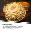 Decorative Brass Fortune Bowl Unique Metal Treasure Basin for Tabletop Home Decor Ideal Gift for Family Friends