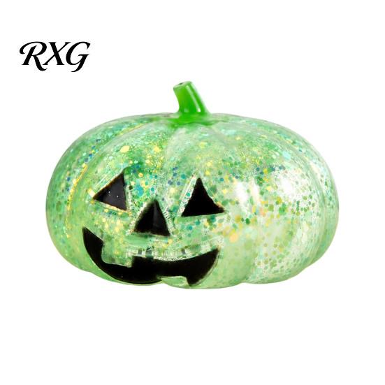 Elastic Fidget Toy 1/2/3Pcs Halloween Pumpkin Stress Relief Toy, Creepy Head Squeeze Glitter Ball for Kids Adults, Party Favors Decompression