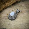 Rainbow Moonstone Gemstone 925 Sterling Silver Jewelry Pendant 1.77" M-46
