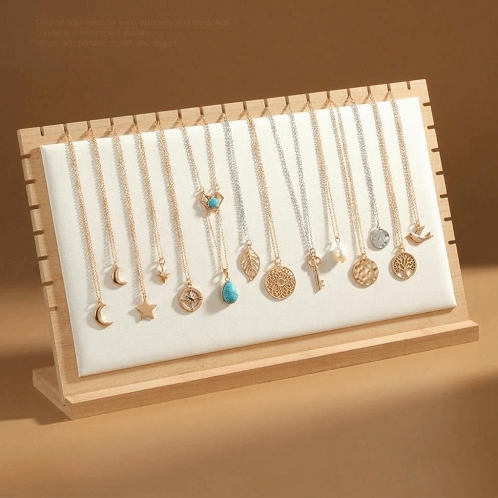 Solid Wooden Necklace Hanging Rack Multi-Functional Jewelry Display Frame Jewelry Organizer