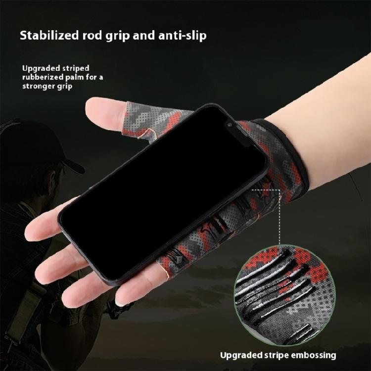 UPF50+ Sun Protections Fishing Gloves Elastic Gloves for Fishing Hiking Cycling Comfortable Angler Gloves for Men Women
