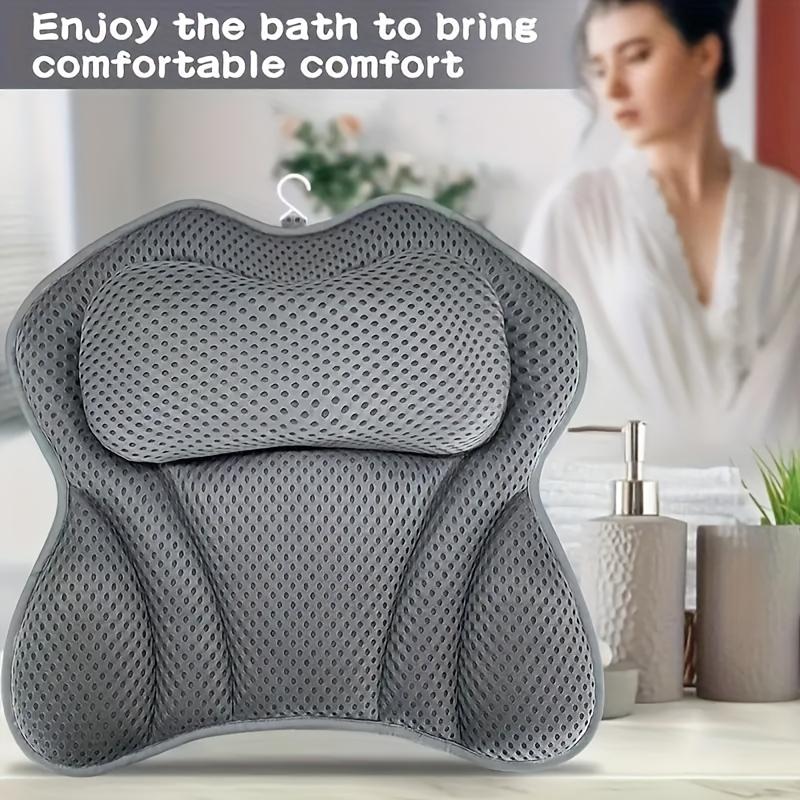 1pc Comfortable Bathtub Pillow Designed for Bathtubs, Adjustable Design Fits Your Neck Curve, Quick-Drying, Non-Slip