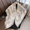 New Luxury  Floral Printed Scarf 90Cm Large Square Scarf Twill Silk Headscarf Shawl For Women Scarves