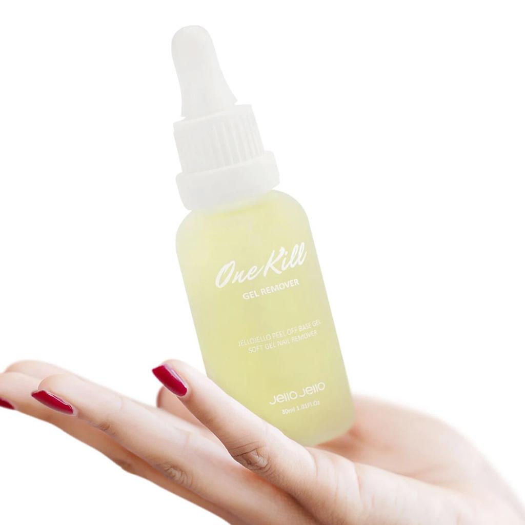 Gel de base pelable Jello Jello 10 ml + dissolvant pour ongles gel One Kill exclusif 30 ml