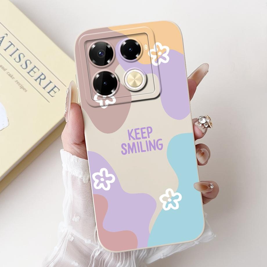 For Infinix Note 40 Pro Plus Coques Cover Luxury Liquid Silicone Soft Phone Case For Infinix Note 40 Pro 4G 5G Capa Women Style