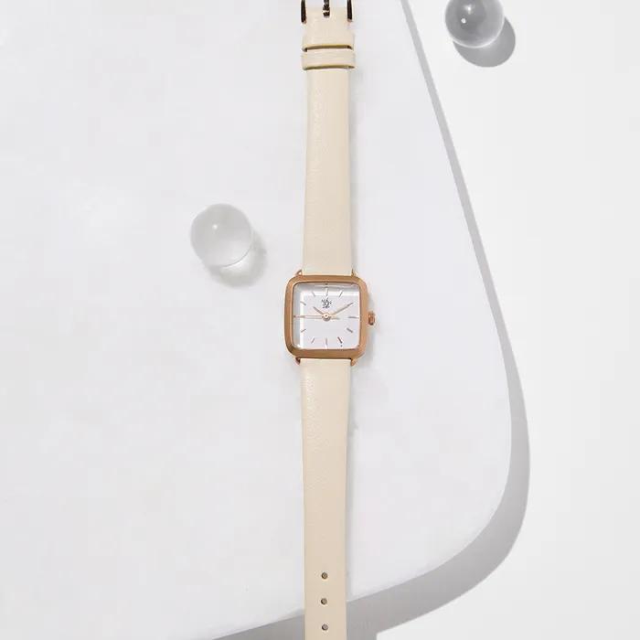 Women's Leather Watch MS246-22 RWH/IV