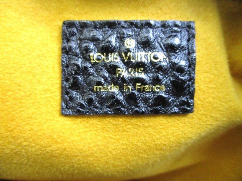 Autentisk LOUIS VUITTON Monogram Svart Denim Håndveske med Stropp Neo Cabby GM #9734 Oppusset