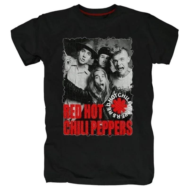 2025 RED HOT CHILI PEPPERS Rock Short Sleeve Rose Men's and Women's T-shirts Punk American Hip Hop Cotton T-shirt Summer Tee Top