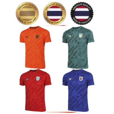 THAILAND Nationalfußball Fußball Print TRIKOT CHEER Schnelltrocknendes Shirt Rundhals Polyester Kurzarm Uniform Elefantenlogo Sport Outdoor