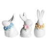 Rabbit Statue, Collection, Cute, Sculpture, Bunny Figurine Desktop Decoration for Table Living Room Indoor Home Decor