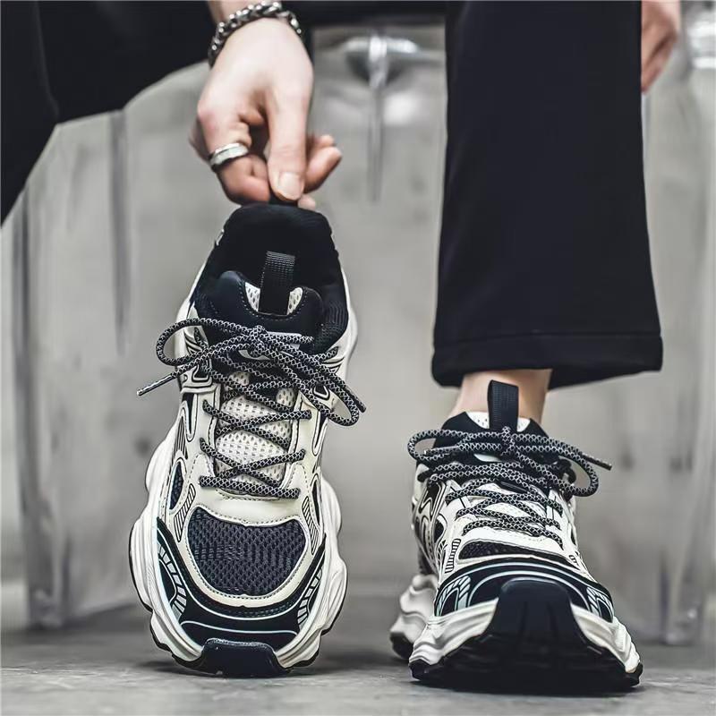 

Новые летние дышащие трендовые повседневные спортивные туфли мужские универсальные сетчатые кроссовки для бега увеличивающие рост для пап 44