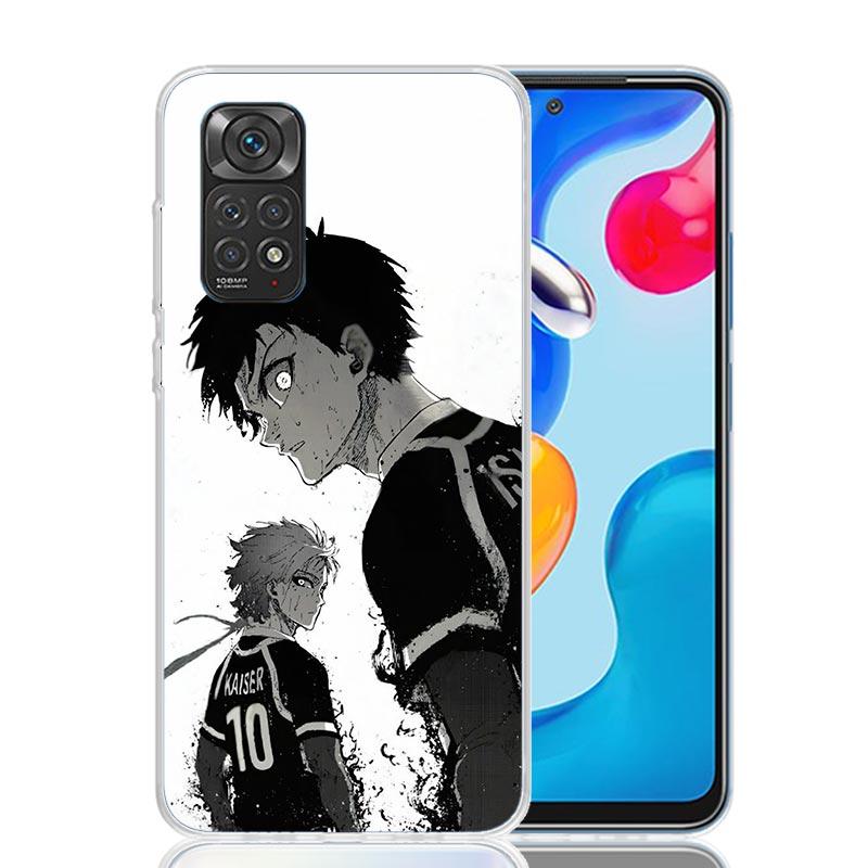 Blue Lock Isagi Yoichi Phone Case For Xiaomi Redmi Note 10 9 9S 8 8T 7 5 Mi 12T 11T 10T 9T 15 Pro 14 Ultra 12 11 Lite 11i 12X