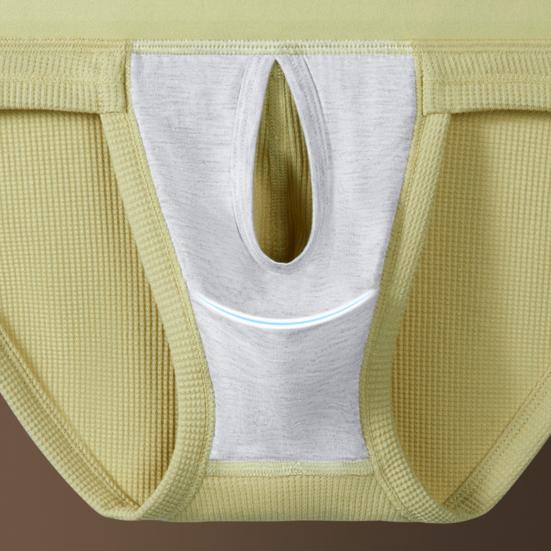 Men Briefs Mid-rise Elastic Waistband Solid Color U-Convex Panties High Elasticity Soft Breathable Slim Fit Underwear