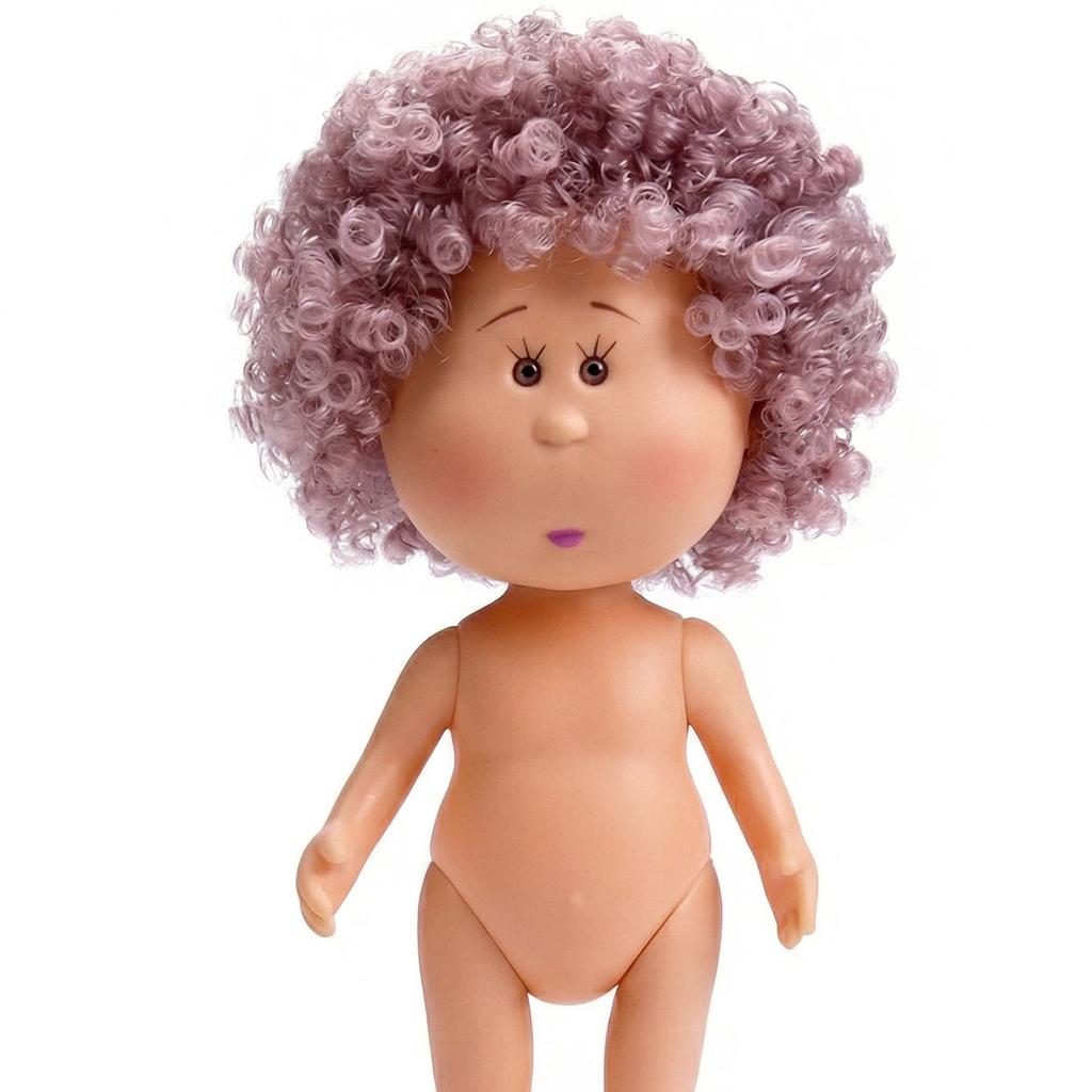 Girls Toy Curly Hair 24Cm Bean Eye Vinyl Doll Dress Up Dark Skin Mia Potato Dolls Movable 24Cm Action Figure Body Children Gift
