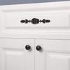 Pull Handle, Vintage Style Zinc Alloy Door Knob with Screw, Fit for Drawer Cabinet, 4-Pack (Black)
