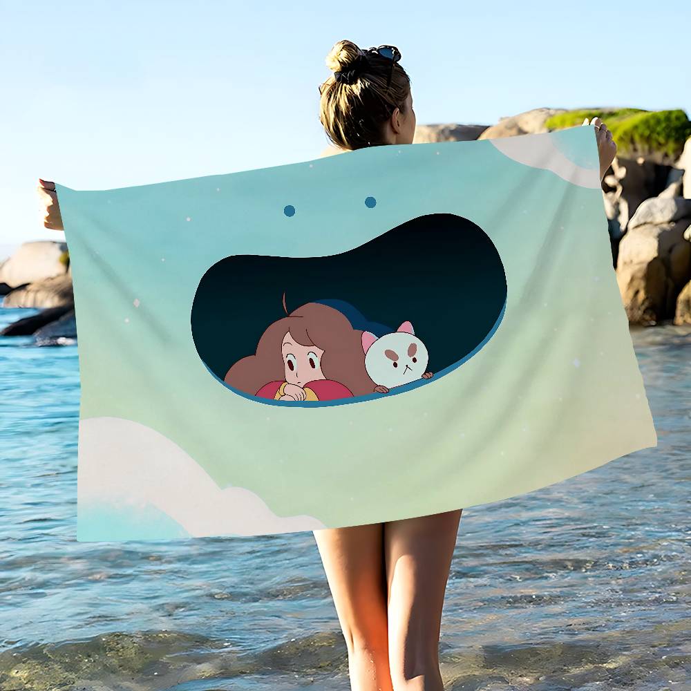 Bee And Puppycat Anime Big Microfiber Beach Towels Quick Dry Towel Sand Beach Towels Pool Towel for Travel Swim Pool Yoga