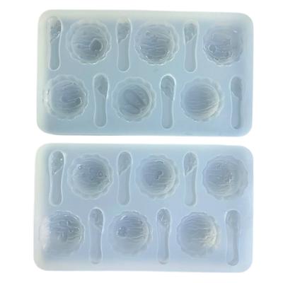 Flexible Silikonform für DIY-Bastelarbeiten Leicht zu reinigen Epoxidharzformen Eiscremekugel-Form Schmuckdekorationsform