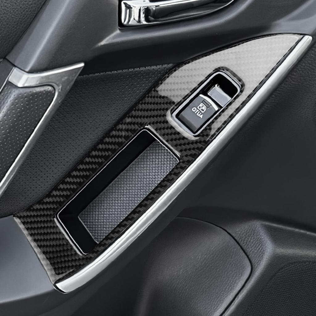 AIRSPEED Carbon Fiber Interior Decorative Panel Sticker for Subaru Forester SJ Customizable Window Switch Panel Garnish for Drive Carbon Stylish and