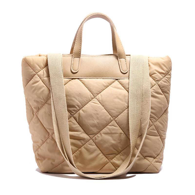 Spacious And Stylish Nylon Tote Bag For Women With Quilted Design Perfect For Use Everyday