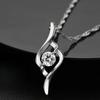 925 Sterling Silver Fashion Temperament Elegant Pendant Necklace Inlaid with Zircon, Birthday Party Anniversary Gift