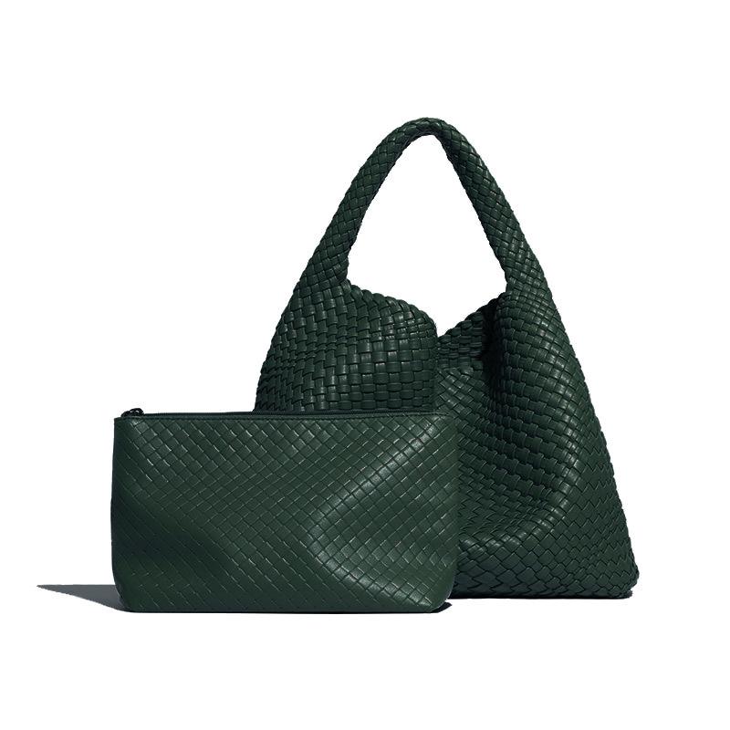 Pure Hand-woven Women's Bags, Large-capacity Shoulder Handbags, Fashionable and Versatile Underarm Bags, Exquisite and Simple