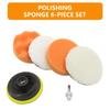 6pcs/set Car Polishing Sponge Pads Kit Foam Pad Buffer Kit Polishing Machine Wax Pads 3/4/5 Inch for Removing Scratches