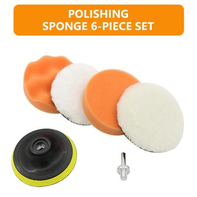 Kit 6 Pezzi/Set Tamponi Spugna per Lucidatura Auto Kit Tamponi in Schiuma Tamponi per Lucidatrice Tamponi per Cera 3/4/5 Pollici per Rimuovere i Graffi