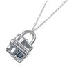 TIFFANY&Co. Ribbon Box Lock Necklace Silver925 15.6g Women Used