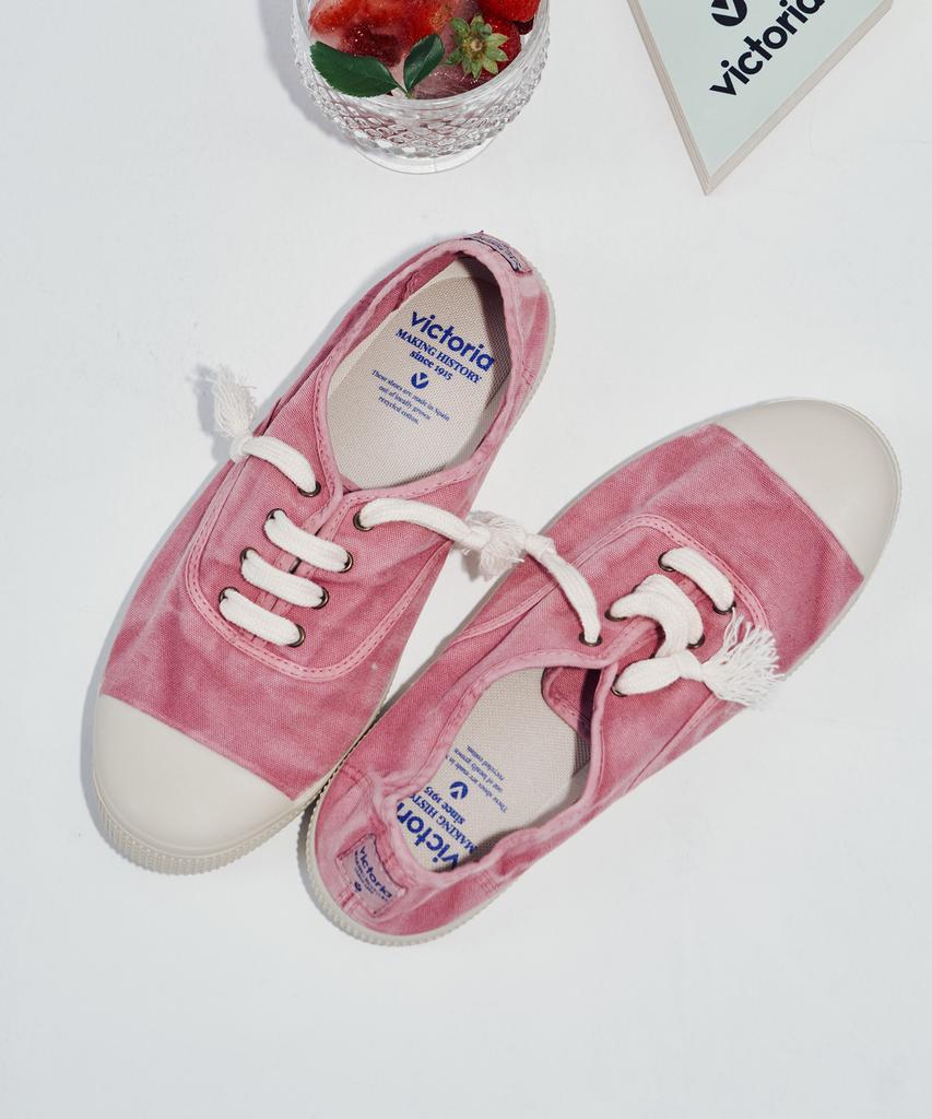 Victoria Shoes 110Th Anniversary Vintage Cotton Sneakers (1661101-Rosado)