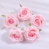 5Pcs 10cm Silk Rose Heads Artificial Flowers For Wedding Birthday Party Decoration DIY Scrapbook Christmas Home Garden Decor