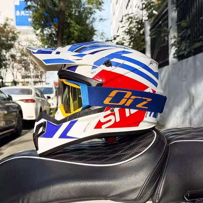 ORZ off-road motorcycle helmet, men's and women's full face helmet, rally helmet, motorcycle helmet DOT