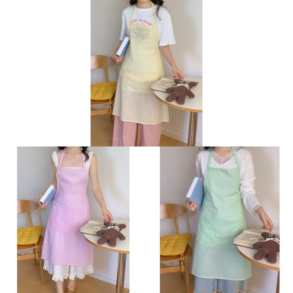 Cotton Sleeveless Apron Waterproof With Embroidery For Home Cooking And Casual Wear