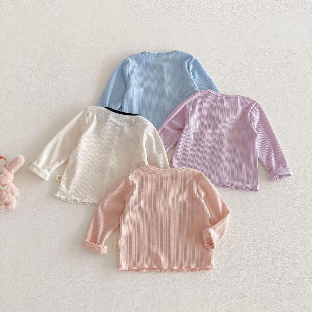 Girls' Bowknot T-shirt - 2026 New Spring Korean Style