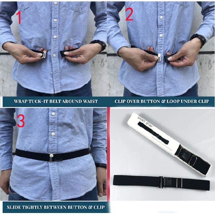 Shirt Dress Holder Shirt Stay Belt Anti-wrinkle Straps Shirt Stays For Men