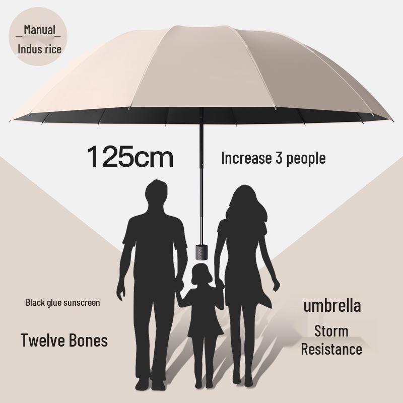 24-Bone Automatic Folding Umbrella: Stylish, Dual-Use Parasol with Sunscreen Protection for Men and Women