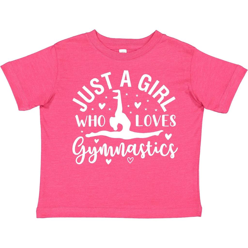 Inktastic Just A Girl Who Loves Gymnastics Toddler Kids Boys T-Shirt Sports Child Kid