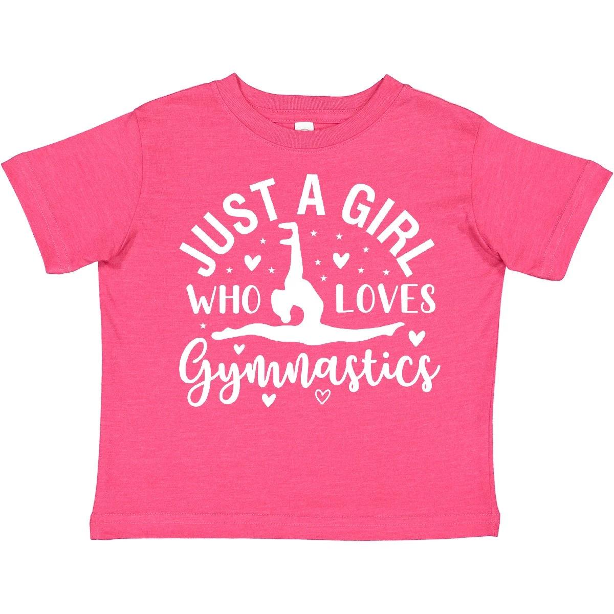 

Inktastic Just A Girl Who Loves Gymnastics Toddler kids boys T-Shirt Sports Child Kid 100