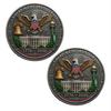 1/2Pcs America 250th Anniversary Souvenir Coin Carved United States History Collectible Coin US 250th Round Metal Keepsake Badge Patriotic Decoration