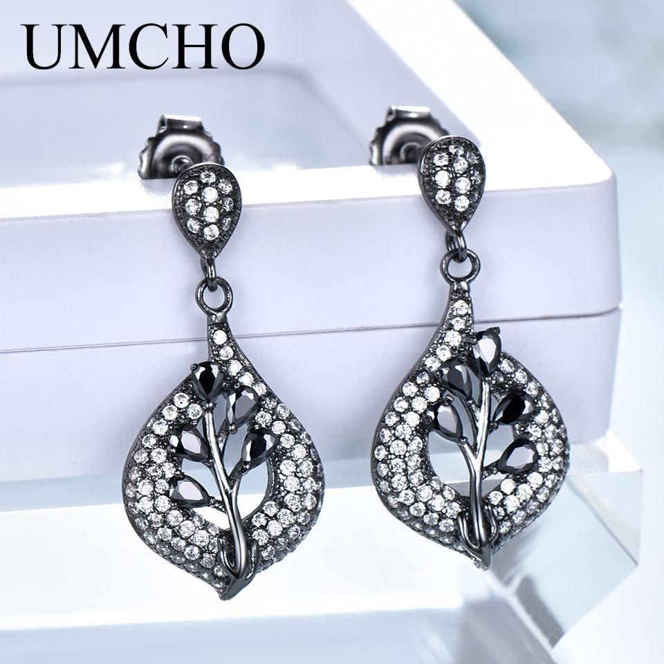 Luxury Black Zircon Jewelry 925 Sliver Cubic Zirconia Jewelry Sets For Women Earrings Pendant Rings